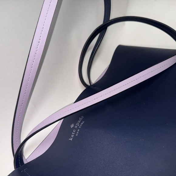 KATE SPADE Zibbi Medium Cow Hide Tote SOLO in Navy Blue USED - Picture 9 of 10